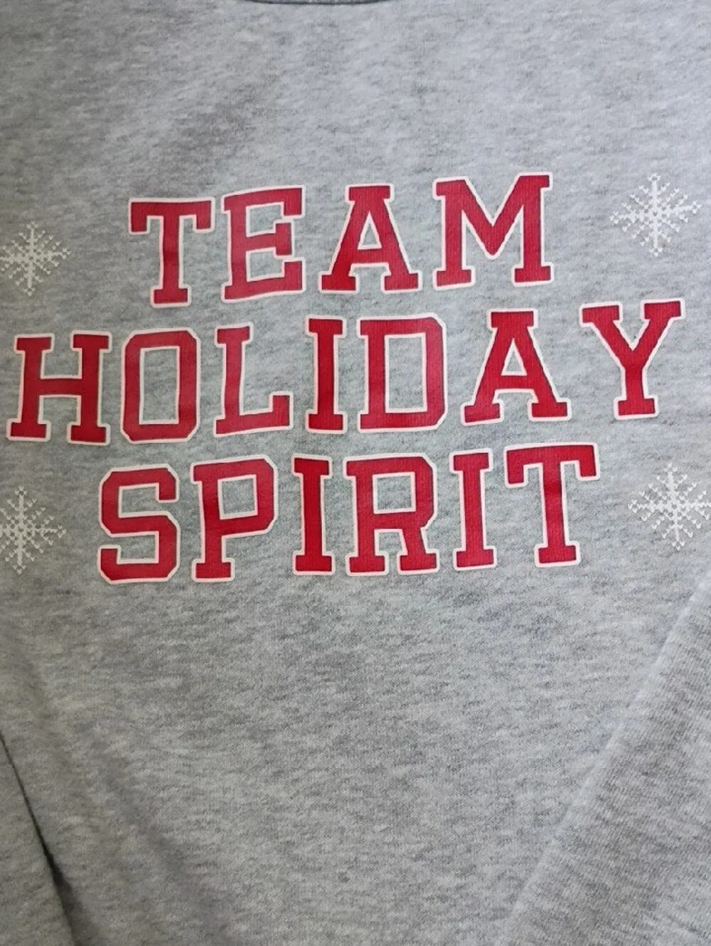 Wondershop Gray Sweatshirt with Red Holiday Lettering